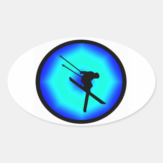 SKI PURE SNOW OVALER AUFKLEBER (Vorderseite)