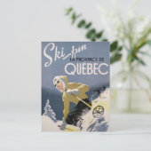 Ski Quebec Postkarte (Stehend Vorderseite)