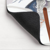 Ski Quebec Vintages Urlaubsplakat. Mousepad (Ecke)