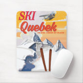 Ski Quebec Vintages Urlaubsplakat. Mousepad (Mit Mouse)