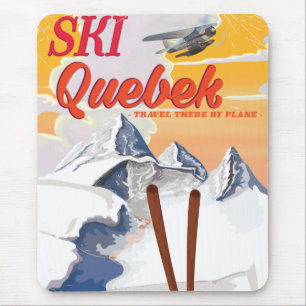 Ski Quebec Vintages Urlaubsplakat. Mousepad