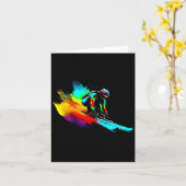 Ski-Racing-Rainbow Karte (Gelbe Blume)