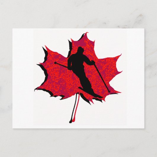 SKI RED MAPLE POSTKARTE (Vorderseite)