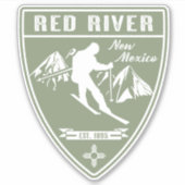 Ski Red River New Mexico Aufkleber (Vorderseite)