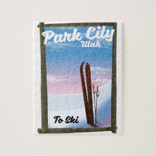 Ski-Reiseplakat Park City Utah Puzzle