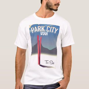 Ski-Reiseplakat Utahs Park City T-Shirt