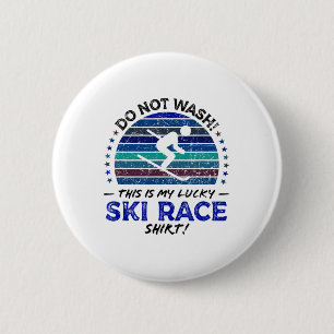 Ski-Rennfahrer Lustiger Skifahrer Skifahren Zitat Button