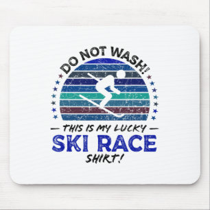 Ski-Rennfahrer Lustiger Skifahrer Skifahren Zitat Mousepad