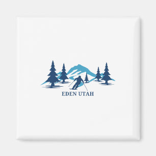 Ski Resort Eden Utah Skifahren Skifahrer Magnet