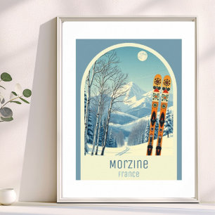 Ski resort Morzine Frankreich Poster