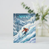 Ski-Resort Niseko Japan Postkarte (Stehend Vorderseite)