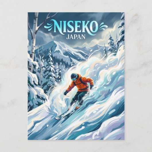 Ski-Resort Niseko Japan Postkarte (Vorderseite)