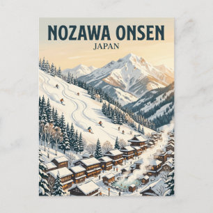 Ski-Resort Nozawa Onsen Japan Postkarte