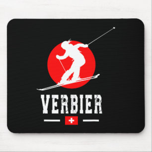 Ski Resort Verbier Alpen Schweizer Berge Schweiz Mousepad