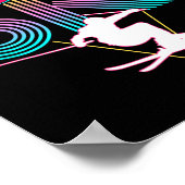 Ski Retro 80er Skiing Party Outfit 90er Skier Poster (Ecke)
