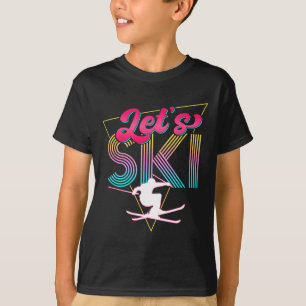 Ski Retro 80er Skiing Party Outfit 90er Skier T-Shirt