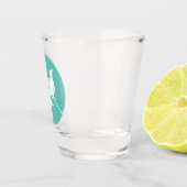 Ski Retro Skier Winter Aquamarin Schnapsglas (Rechts)