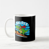 Ski Rex Lustiger Skifahrender Dinosaurier Winter S Kaffeetasse (Links)