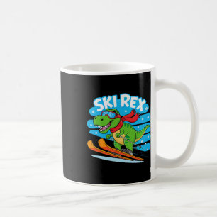 Ski Rex Lustiger Skifahrender Dinosaurier Winter S Kaffeetasse
