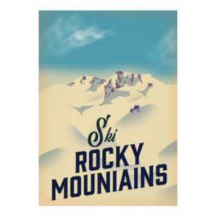 Ski Rocky Mountains USA Fotodruck