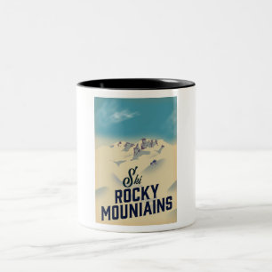 Ski Rocky Mountains USA Riesenkaffee Tasse