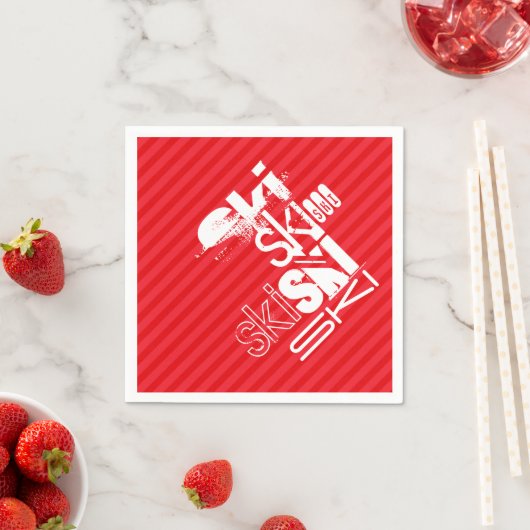 Ski; Rote Scarlet Serviette (Beispiel)