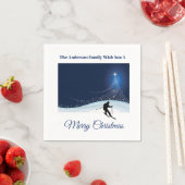 Ski run winter snow Christmas holiday festivities Serviette (Beispiel)