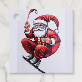 Ski Santa Claus Geschenkanhänger