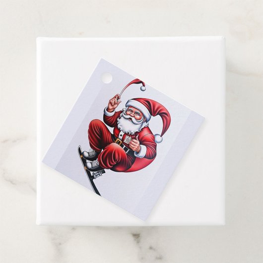 Ski Santa Claus Geschenkanhänger