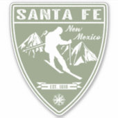 Ski Santa Fe New Mexico Aufkleber (Vorderseite)