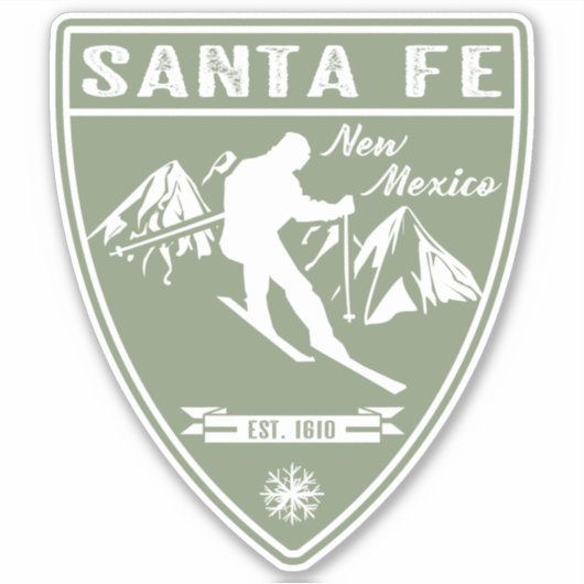 Ski Santa Fe New Mexico Aufkleber (Vorderseite)