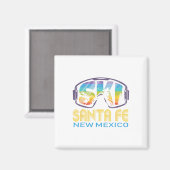 Ski Santa Fe New Mexico Skiing Vacation Magnet (Vorderseite/Rückseite)