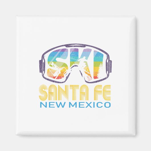 Ski Santa Fe New Mexico Skiing Vacation Magnet (Vorne)
