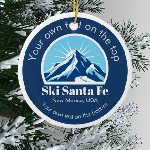 Ski Santa Fe New Mexico USA Skigebiet Keramik Ornament