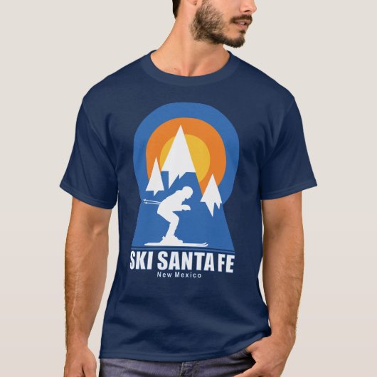 Ski Santa Fe Sunset Retro T - Shirt (Vorderseite)
