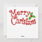 Ski Santa Grußkarte Feiertagskarte (Rückseite)