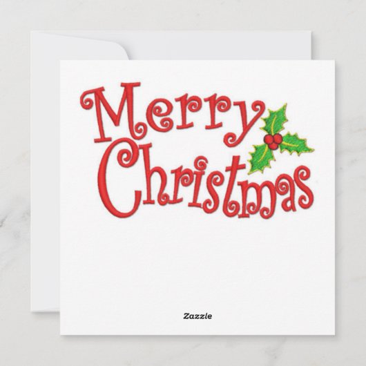 Ski Santa Grußkarte Feiertagskarte (Rückseite)