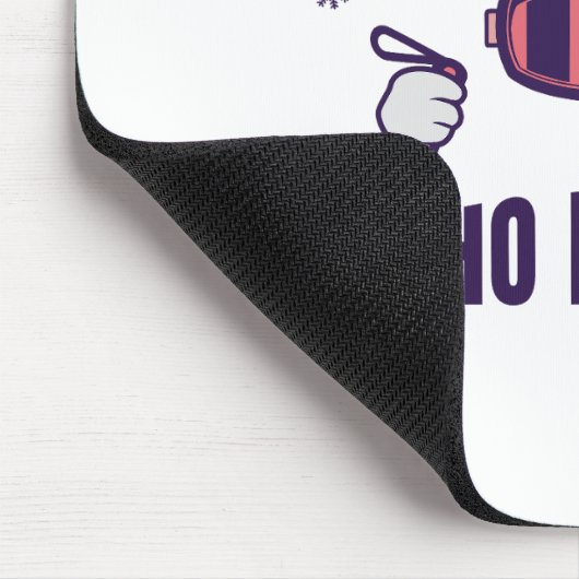 Ski Santa Rabbit mit Weihnachtsmannmütze und Skist Mousepad (Ecke)