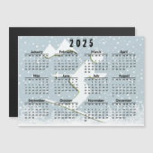 Ski Scene 2025 Kalender Magnetkarte (Vorne/Hinten)