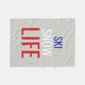 Ski, Schnee, Leben Fleecedecke (Vorderseite (Horizontal))