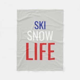 Ski, Schnee, Leben Fleecedecke
