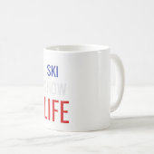 Ski, Schnee, Leben Kaffeetasse (VorderseiteRechts)