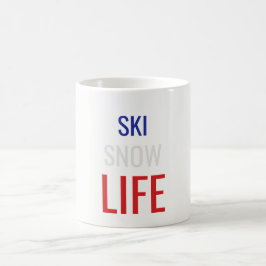 Ski, Schnee, Leben Kaffeetasse