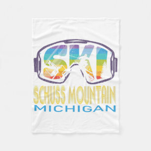 Ski Schuss Mountain Michigan Skiurlaub Fleecedecke