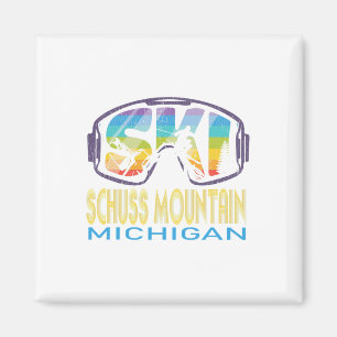 Ski Schuss Mountain Michigan Skiurlaub  Magnet
