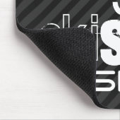 Ski; Schwarz & Dunkelgrau Streifen Mousepad (Ecke)