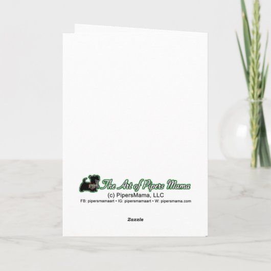 Ski Scottie (Blank Inside) Karte (Rückseite)