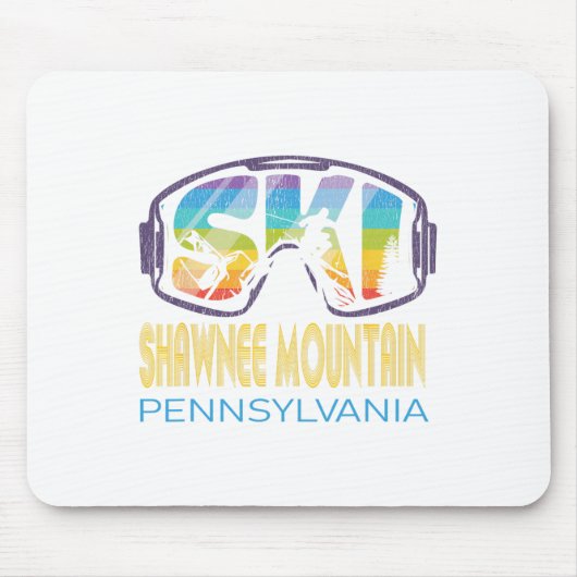 Ski Shawnee Mountain Pennsylvania Skiurlaub Mousepad (Vorne)