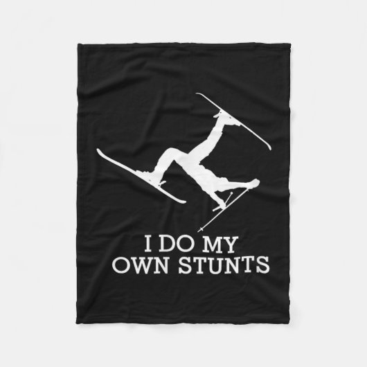 Ski Shirt - I Do My Own Stunts - Funny Skiing Tee Fleecedecke (Vorderseite)