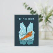 Ski Sie bald nach Maß Wasserski Postkarte (Stehend Vorderseite)